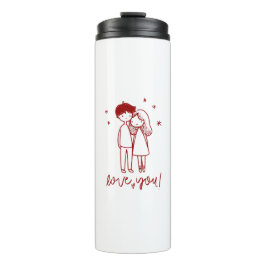 Thermische tumbler - sentimentele en liefdeslijn thermosbeker