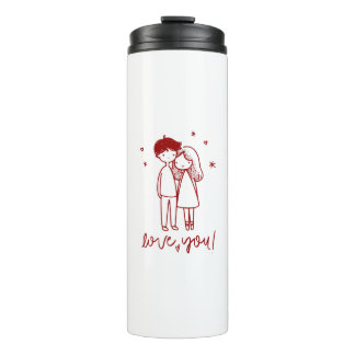Thermische tumbler - sentimentele en liefdeslijn thermosbeker