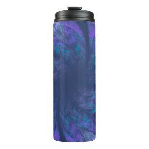Thermische Tumbler Transparante Blauwe Petals Frac Thermosbeker