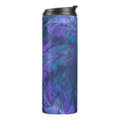 Thermische Tumbler Transparante Blauwe Petals Frac Thermosbeker (Gedraaid links)