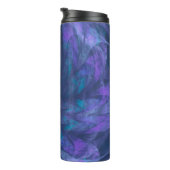 Thermische Tumbler Transparante Blauwe Petals Frac Thermosbeker (Geroteerd rechts)