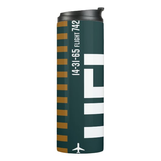 Thermische Tumbler – Travel Label geïnspireerd ont Thermosbeker (Gedraaid links)