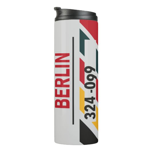 Thermische Tumbler – Travel Label geïnspireerd ont Thermosbeker (Geroteerd rechts)