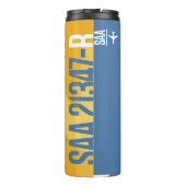 Thermische Tumbler – Travel Label geïnspireerd ont Thermosbeker (Achterkant)