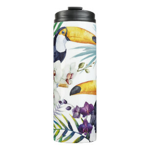 Thermische tumbler - Twee tropische vogels Thermosbeker