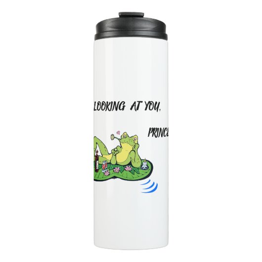 Thermische Tumbler Valentijnsdag Funny Kiss Frog Thermosbeker (Voorkant)