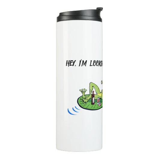 Thermische Tumbler Valentijnsdag Funny Kiss Frog Thermosbeker (Gedraaid links)
