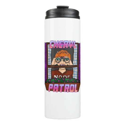Thermische Tumbler van Cheryl Patrol Thermosbeker (Voorkant)