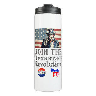 Thermische tumbler van de Democratie-revolutie Thermosbeker