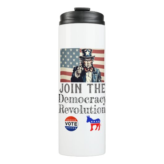 Thermische tumbler van de Democratie-revolutie Thermosbeker (Voorkant)