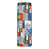 Thermische Tumbler van de vlag van Portugal en de  Thermosbeker (Achterkant)