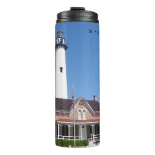 Thermische tumbler van de vuurtoren van St. Simons Thermosbeker