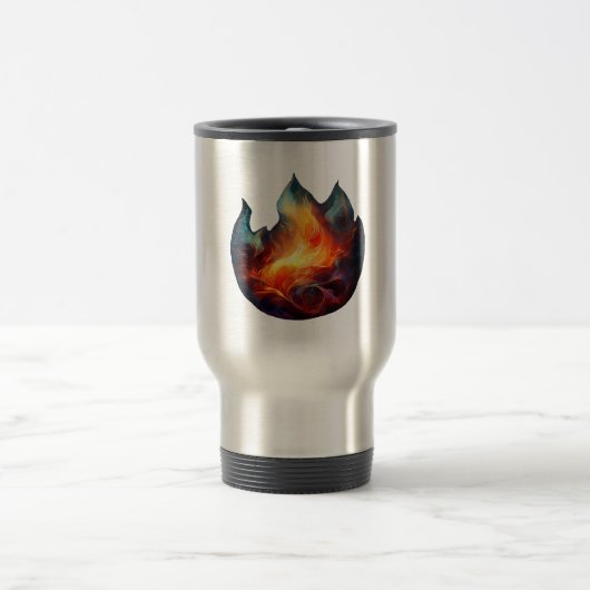 Thermische Tumbler - Vlammen artwork Reisbeker (Center)