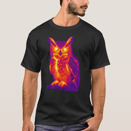 Thermische Uil Warmte Visie Kunst T-shirt (Voorkant)