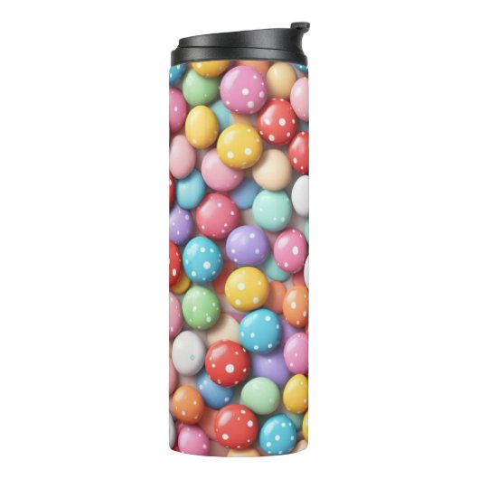 Thermische waterfles met gekleurde stenen thermosbeker (Gedraaid links)