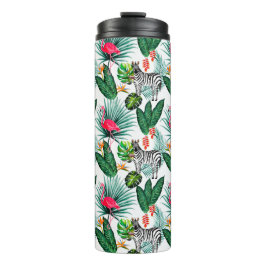 thermische zebra- en flamingos-tumbler thermosbeker