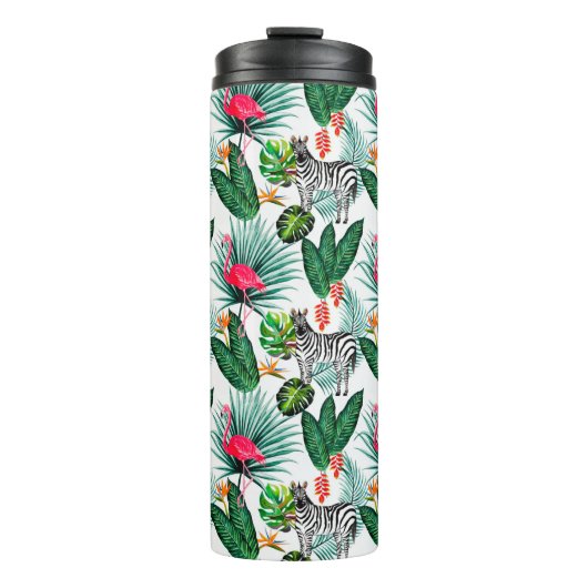 thermische zebra- en flamingos-tumbler thermosbeker (Voorkant)