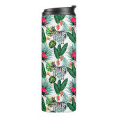 thermische zebra- en flamingos-tumbler thermosbeker (Gedraaid links)