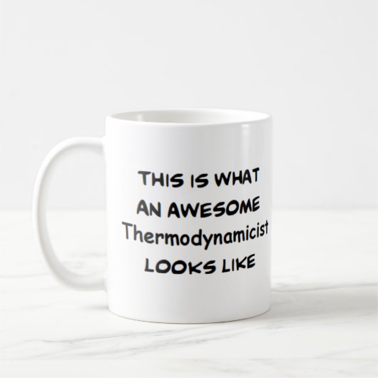thermodynamicus, geweldig koffiemok (Links)