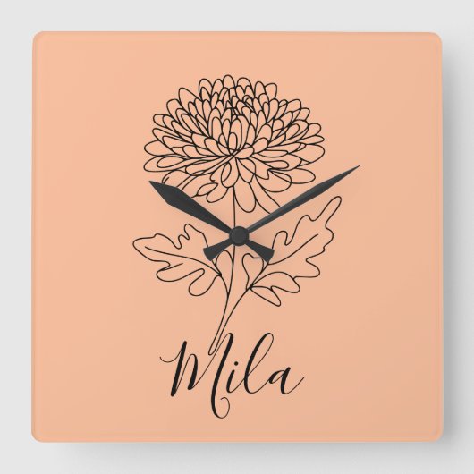 Thermokopje Vierkante Klok (Voorkant)