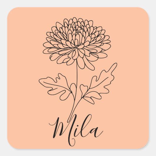 Thermokopje Vierkante Sticker (Voorkant)