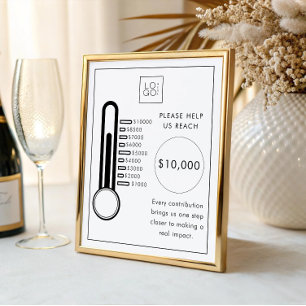 Thermometer Fondsenwervingsdonatie Doel Tracker Bo Poster
