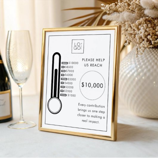 Thermometer Fondsenwervingsdonatie Doel Tracker Bo Poster