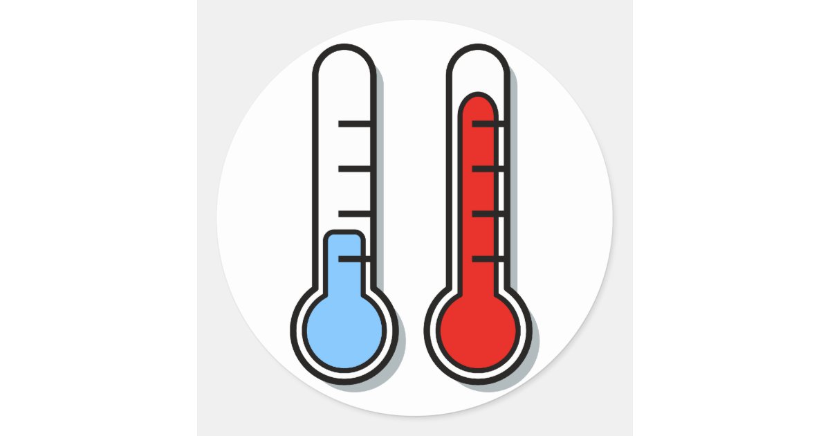 Thermometer kalt warm cold ronde |