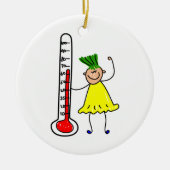 thermometer-Kind Keramisch Ornament (Voorkant)