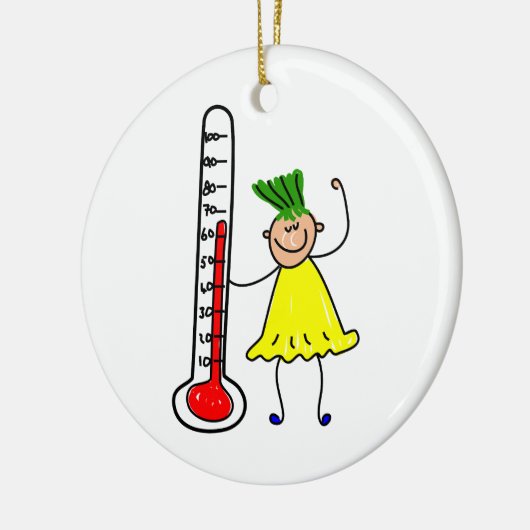 thermometer-Kind Keramisch Ornament (Links)