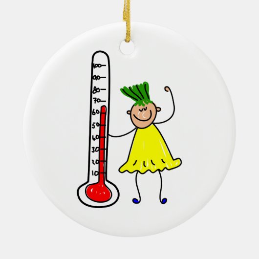 thermometer-Kind Keramisch Ornament (Achterkant)