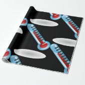 Thermometer Temperature Healthcare Wrapping Paper Cadeaupapier (Uitgerold)