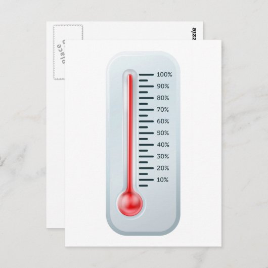 Thermometerafbeelding Briefkaart (Voorkant / Achterkant)