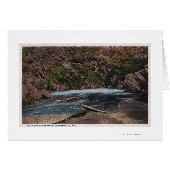 Thermopolis, WY - Big Horn Hot Springs Uitzicht (Voorkant Horizontaal)