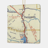 Thermopolis WY Map Keramisch Ornament (Links)