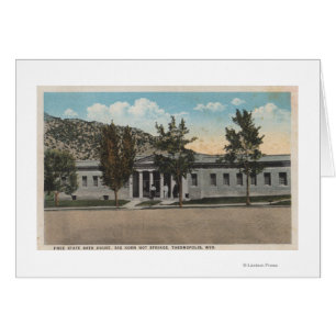 Thermopolis, WY - Uitzicht van Big Horn Bath House