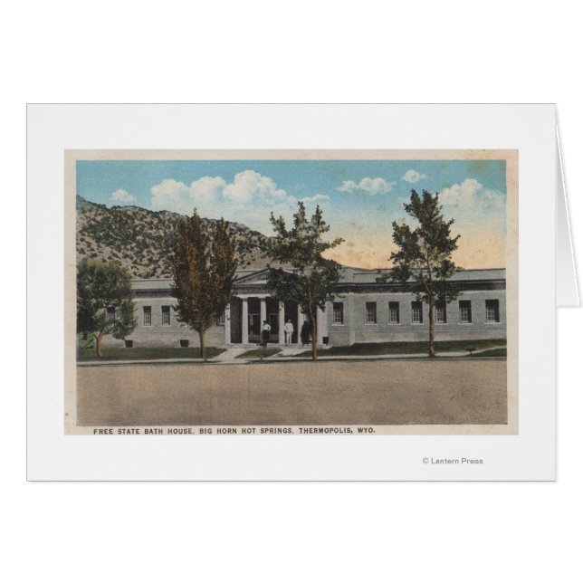 Thermopolis, WY - Uitzicht van Big Horn Bath House (Voorkant Horizontaal)