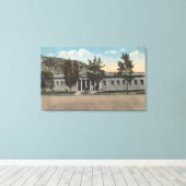 Thermopolis, WY - Uitzicht van Big Horn Bath House Canvas Afdruk (Insitu (Houten vloer))