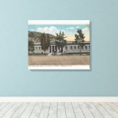 Thermopolis, WY - Uitzicht van Big Horn Bath House Canvas Afdruk (Insitu (Houten vloer))
