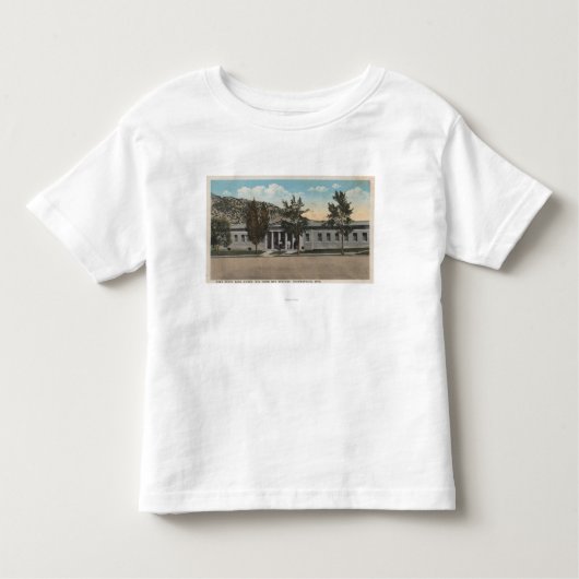 Thermopolis, WY - Uitzicht van Big Horn Bath House Kinder Shirts (Voorkant)