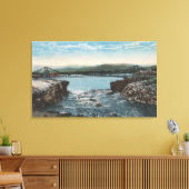 Thermopolis, WY - Uitzicht van Bridge over Big Hor Canvas Afdruk (Insitu (Woonkamer))