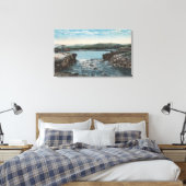 Thermopolis, WY - Uitzicht van Bridge over Big Hor Canvas Afdruk (Insitu (Slaapkamer))