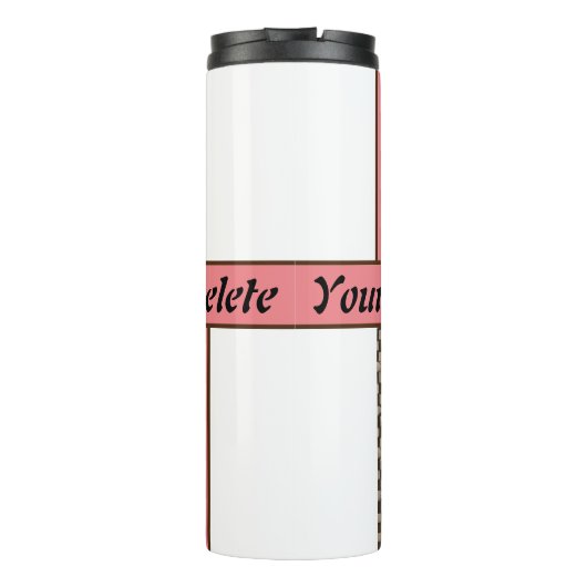 Thermos (Perzik LED S.C.C.) RFPMD-ontwerpen ©️2023 Thermosbeker (Achterkant)