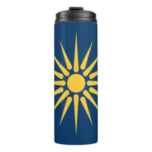 Thermosbeker met vlag van Macedonië, Griekenland