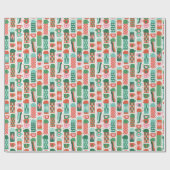  Thermoses Kerst Rood, Groen & Wit Cadeaupapier (Vlak)