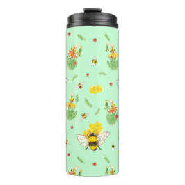 Thermosflasche mit Bienen und Glückskäfer Thermosbeker