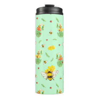 Thermosflasche mit Bienen und Glückskäfer Thermosbeker