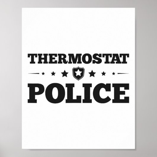 Thermostaat Police Fun Pap geeft vaderdag Poster (Voorkant)