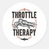 Thermotherapie Motorfiets Grip Ronde Sticker (Voorkant)