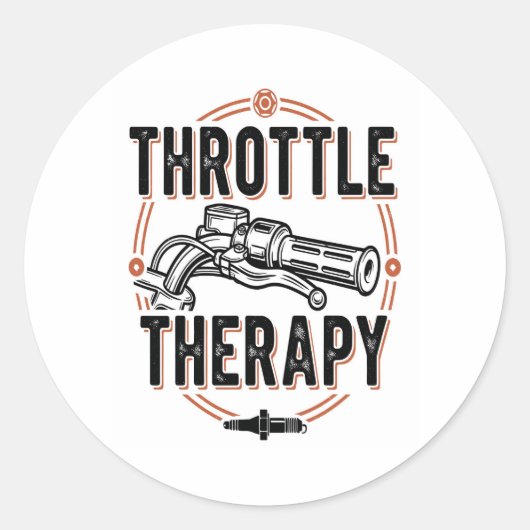 Thermotherapie Motorfiets Grip Ronde Sticker (Voorkant)